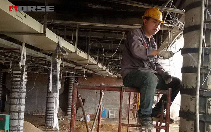 Reinforcement of beam and column with adhesive bonded steel plate Reinforcement of beam and column with adhesive bonded steel plate