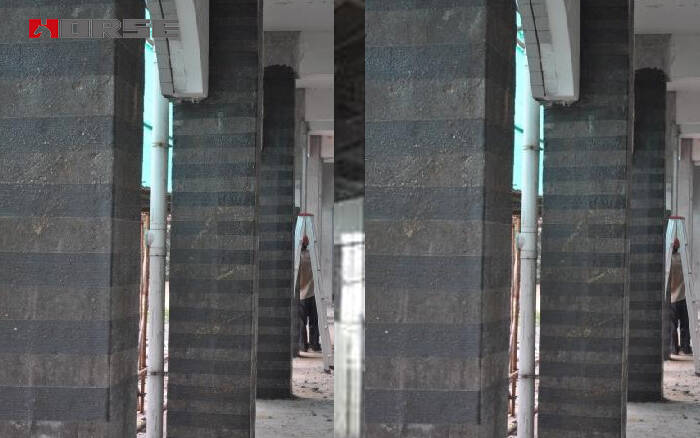 Externally bonded carbon fiber reinfroced(CFRP) fabric on RC column Externally bonded carbon fiber reinfroced(CFRP) fabric on RC column