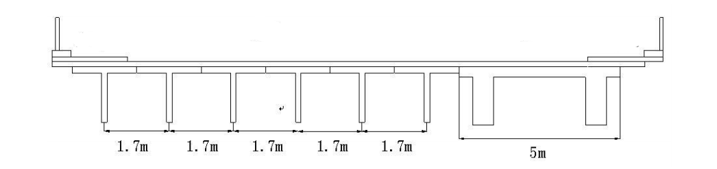 Cross-sectional view of the bridge