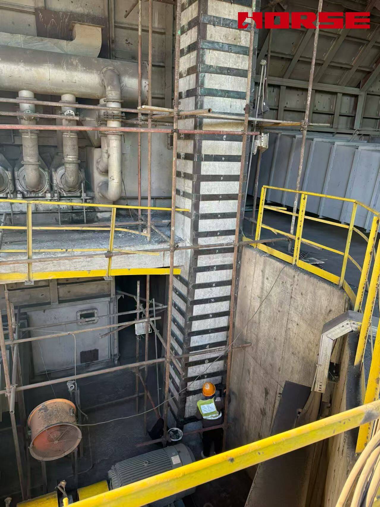 Reinforcing Cement Plant Columns with Steel Jacketing 