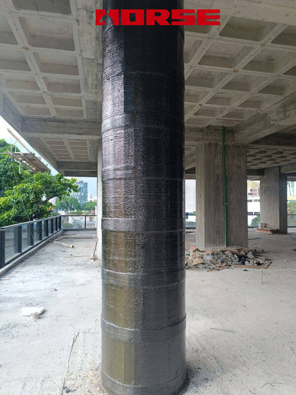 Circular Column Reinforcement with Carbon Fiber